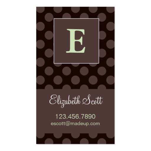 Chocolate Calling Card Business Cards (front side)