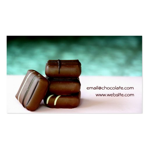 Chocolate Candies Business Cards (back side)