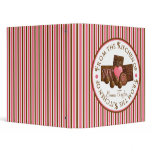 Chocolate Candy Baking  Stripe Recipe Binder