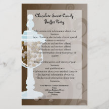Chocolate Candy Buffet Bar, Urn of Sweets Flyer Design