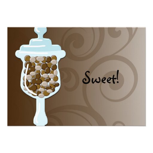 Chocolate Candy Buffet Bar, Urn of Sweets Invitations