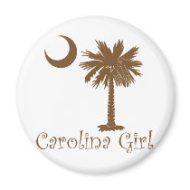 Chocolate Carolina Girl Palmetto magnets