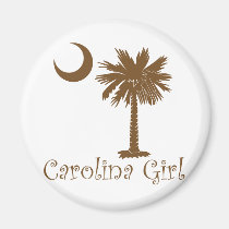 Chocolate Carolina Girl Palmetto magnets
