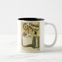 Chocolate Carpentier mugs by vintagegiftmall Chocolate Carpentier mugs