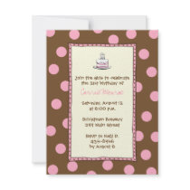 Chocolate Cherry Cake Invitations