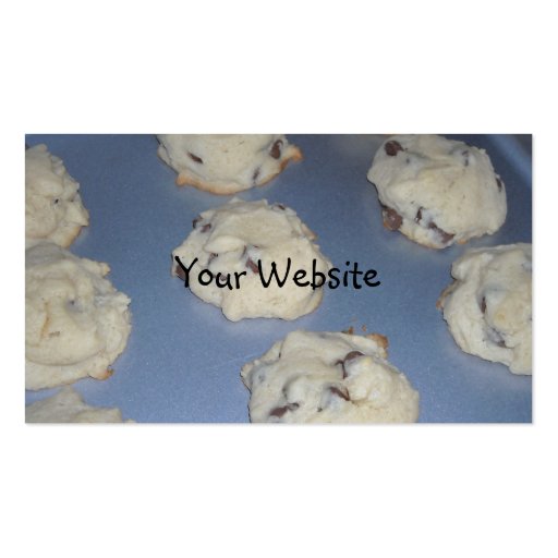 Chocolate Chip Cookie Business Card Template (back side)