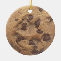 Chocolate chip cookie christmas tree ornament