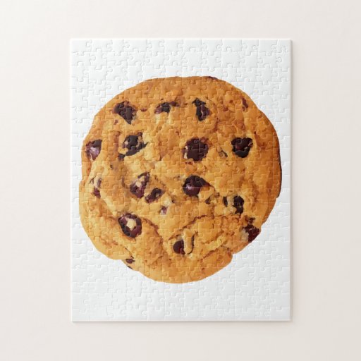 chocolate chip cookie jigsaw puzzle zazzle chocolate chip cookie jigsaw puzzle zazzle