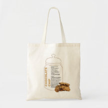 Chocolate Chip Cookie Recipe Canvas Bags