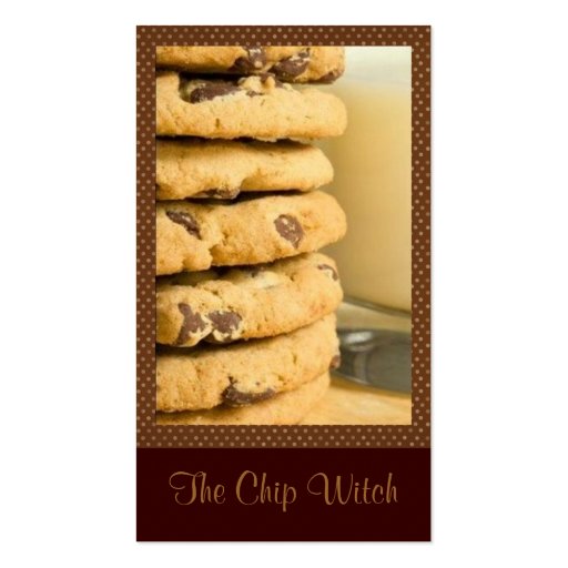 Chocolate Chip Cookies Business Card Templates (front side)