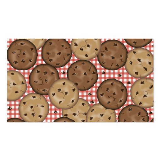 Chocolate Chip Cookies Business Card Templates (front side)