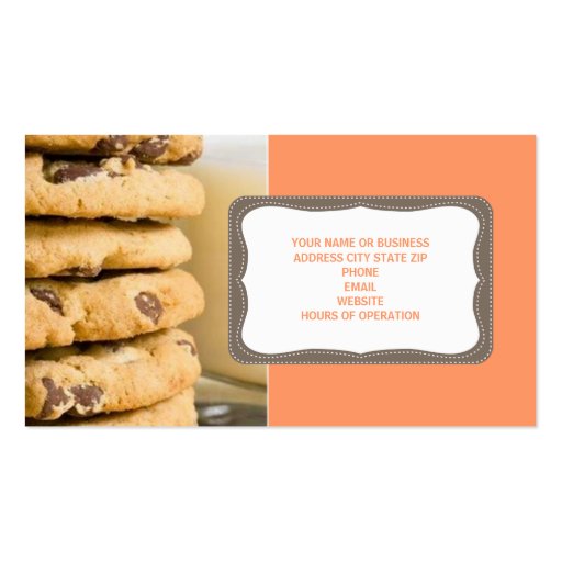 Chocolate Chip Cookies Business Cards (front side)