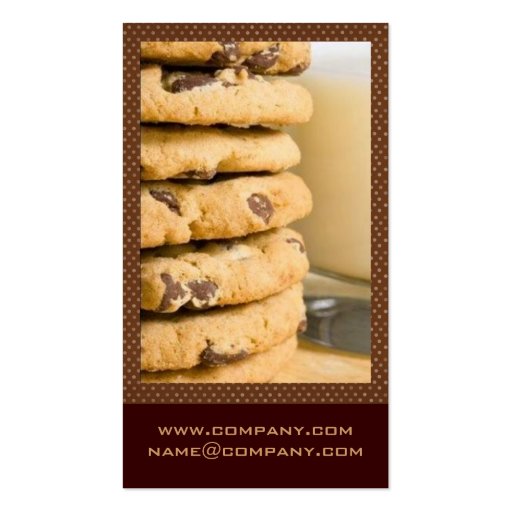 Chocolate Chip Cookies Business Cards (back side)