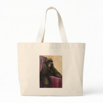 "Chocolate Cocker Spaniel" Dog Art Tote Bag by CharlottesWebArt "Chocolate Cocker Spaniel" Dog Art Tote Bag