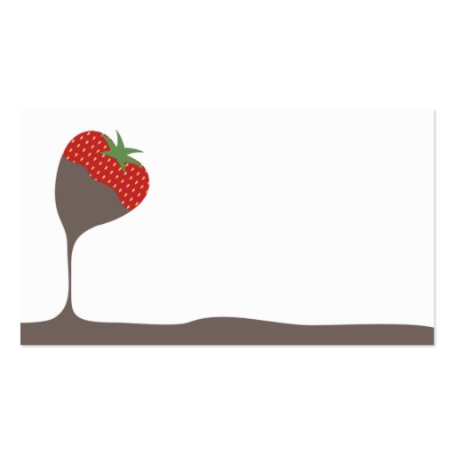 chocolate covered dipped strawberry chef catering business card template (front side)