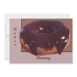 Chocolate Covered Donut Invitations