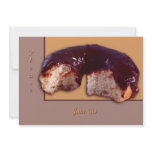 Chocolate Covered Donut Custom Invitation