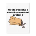 chocolate covered pretzels postcard