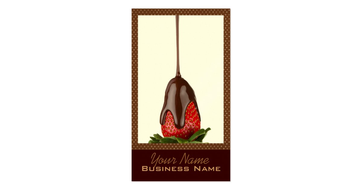 Chocolate Covered Strawberries Business Cards Zazzle
