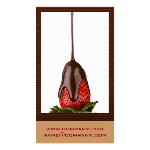 Chocolate Covered Strawberries Business Cards (back side)