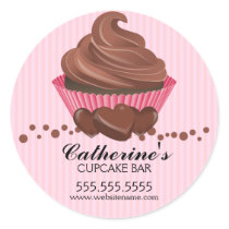 Chocolate Cupcake Bakery Stickers