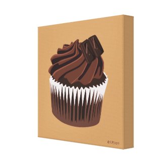 Chocolate Cupcake Canvas Print wrappedcanvas