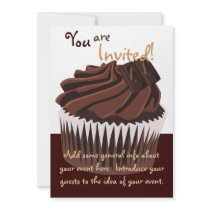 Chocolate Cupcake Invitation