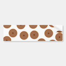 Chocolate Cupcake Pattern. Bumper Sticker