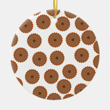 Chocolate Cupcake Pattern. Christmas Tree Ornament