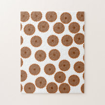 Chocolate Cupcake Pattern. Jigsaw Puzzle