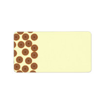 Chocolate Cupcake Pattern. Personalized Address Label