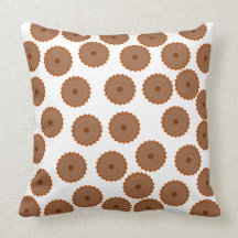 Chocolate Cupcake Pattern. Throw Pillow