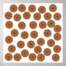 Chocolate Cupcake Pattern. Posters