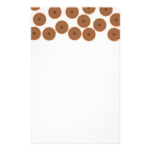 Chocolate Cupcake Pattern. Stationery Paper