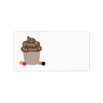 Chocolate Cupcake Personalized Address Labels