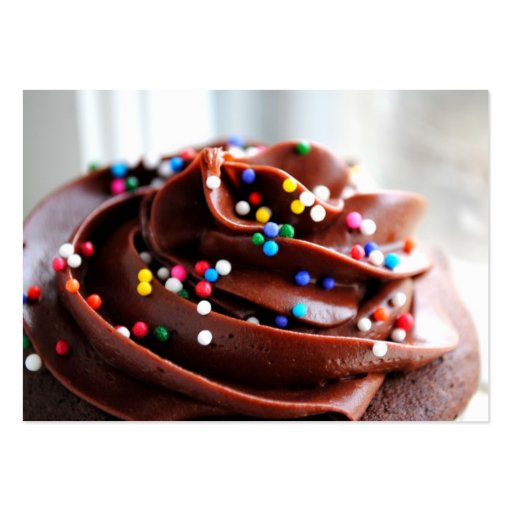 Chocolate Cupcake Photograph Business Cards (front side)
