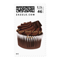 Chocolate Cupcake Postage Stamps