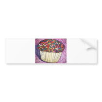 "Chocolate Cupcake With Sprinkles" bumper stickers