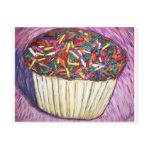 "Chocolate Cupcake With Sprinkles" postcards