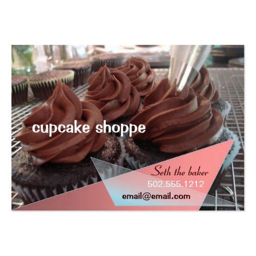 chocolate cupcakes business card (front side)