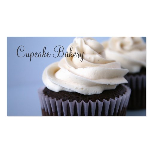 Chocolate Cupcakes Vanilla Frosting Business Cards (front side)