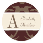 Chocolate Customize Last and First Name Sticker