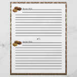 Chocolate Damask Dessert Recipe Cards Personalized Flyer