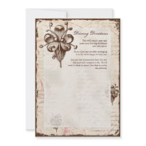 Chocolate Damask Swirl Driving Directions Hotel Invites