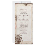 Chocolate Damask Swirl Wedding Card Invite