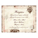 Chocolate Damask Swirl Wedding Response RSVP Card Custom Announcements