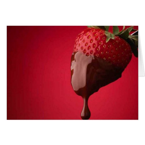 Chocolate Dipped Strawberry card