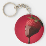 Chocolate Dipped Strawberry Key Chain