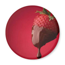 Chocolate Dipped Strawberry Refrigerator Magnet