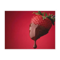 Chocolate Dipped Strawberry postcards